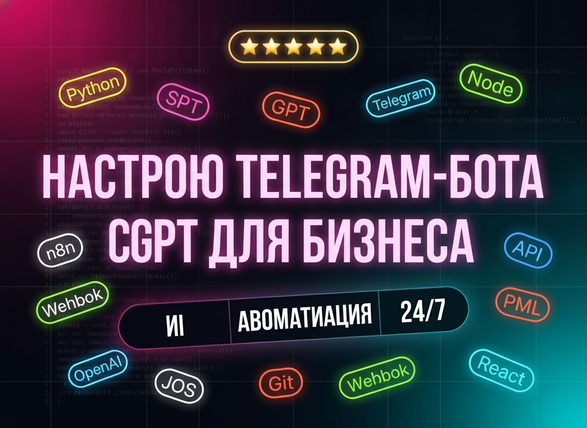 Настрою Telegram-бота с GPT для бизнеса n8n